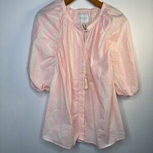 The Shirt‎  by Rochelle Behrens  Women Pink 3/4 Sleeve Blouse Size XL
